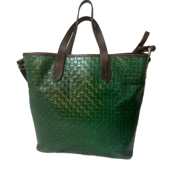 Dooney & Bourke Green and Brown Structured Tote - Picture 4 of 9